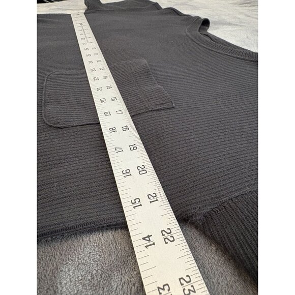 Madewell Womens Ribbed T-Shirt Dress S Black Short Casual Sporty Cotton Blend - Picture 6 of 7